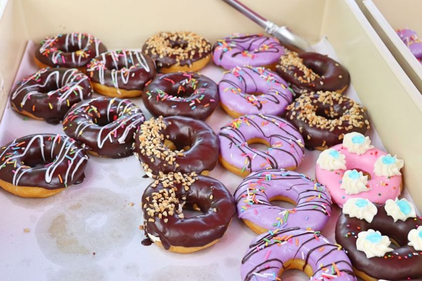 Sweet donuts at street food